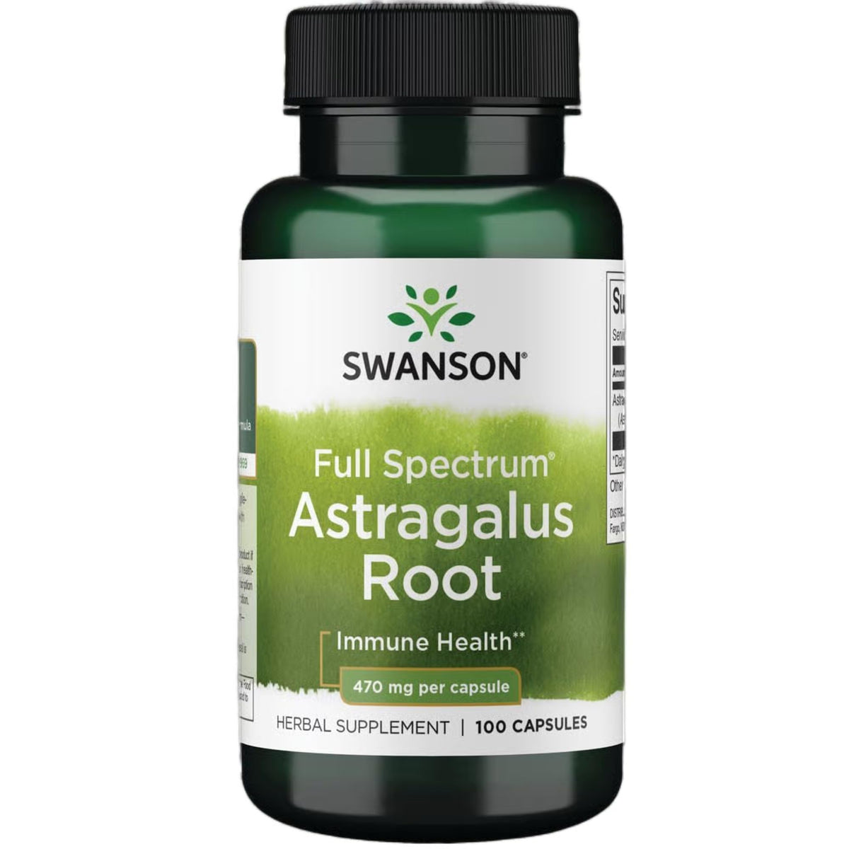 Swanson Astragalus Root bottle and capsules