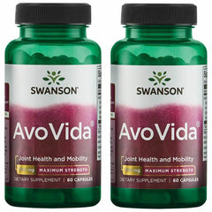 Swanson AvoVida bottle and capsules on white background