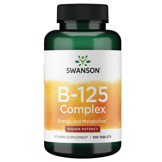 Swanson Vitamin B-125 Complex bottle label