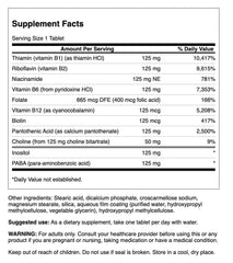 Front view of Swanson Vitamin B-125 Complex 100 Tabs bottle