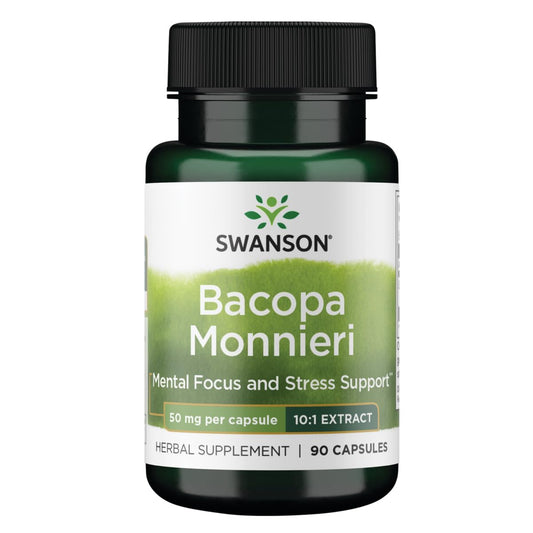 Swanson Bacopa Monniera 10:1 Extract bottle front view