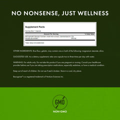 Close-up of Bacognize 12% bacopa glycosides on the label