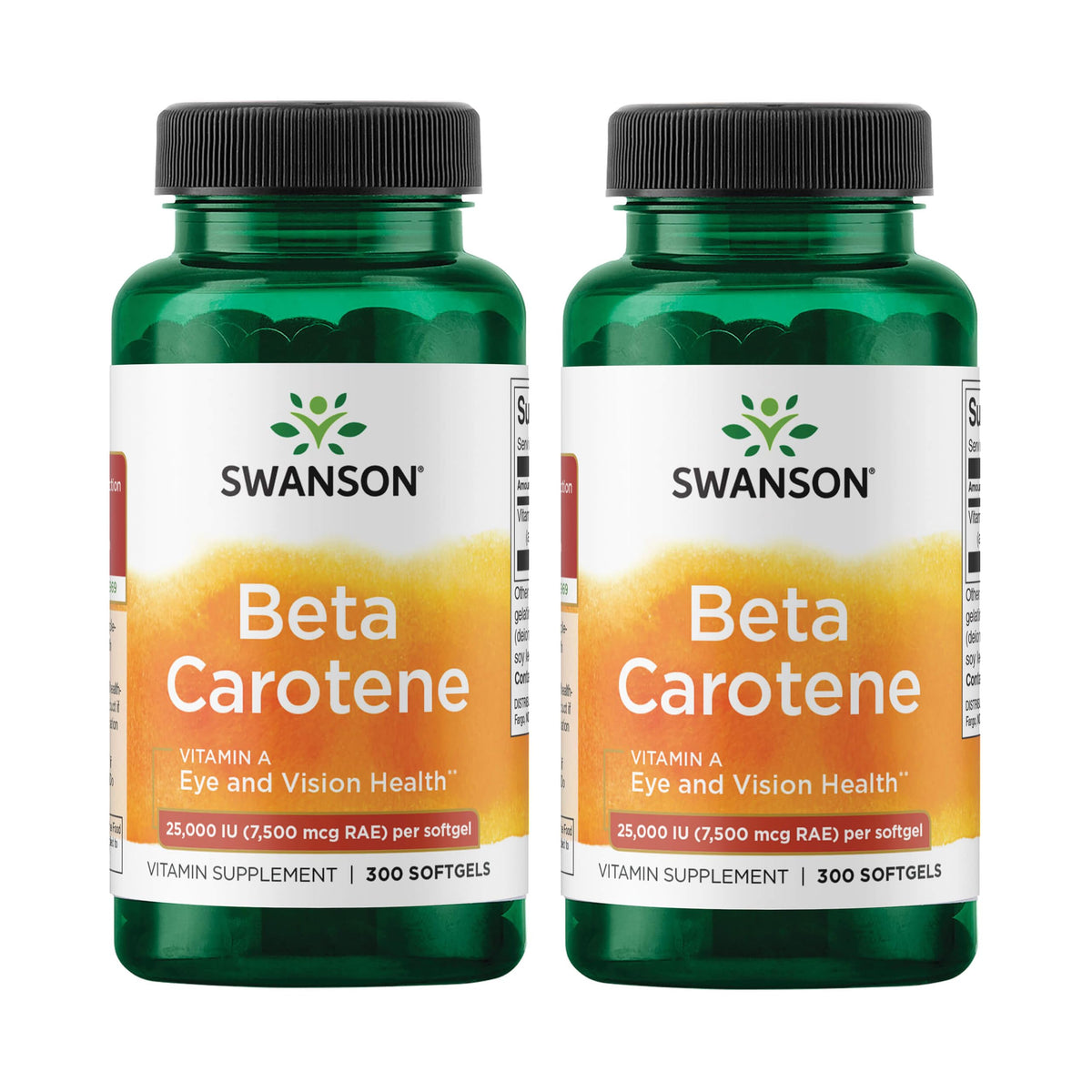 Swanson Beta-Carotene 25,000 IU bottle - front view