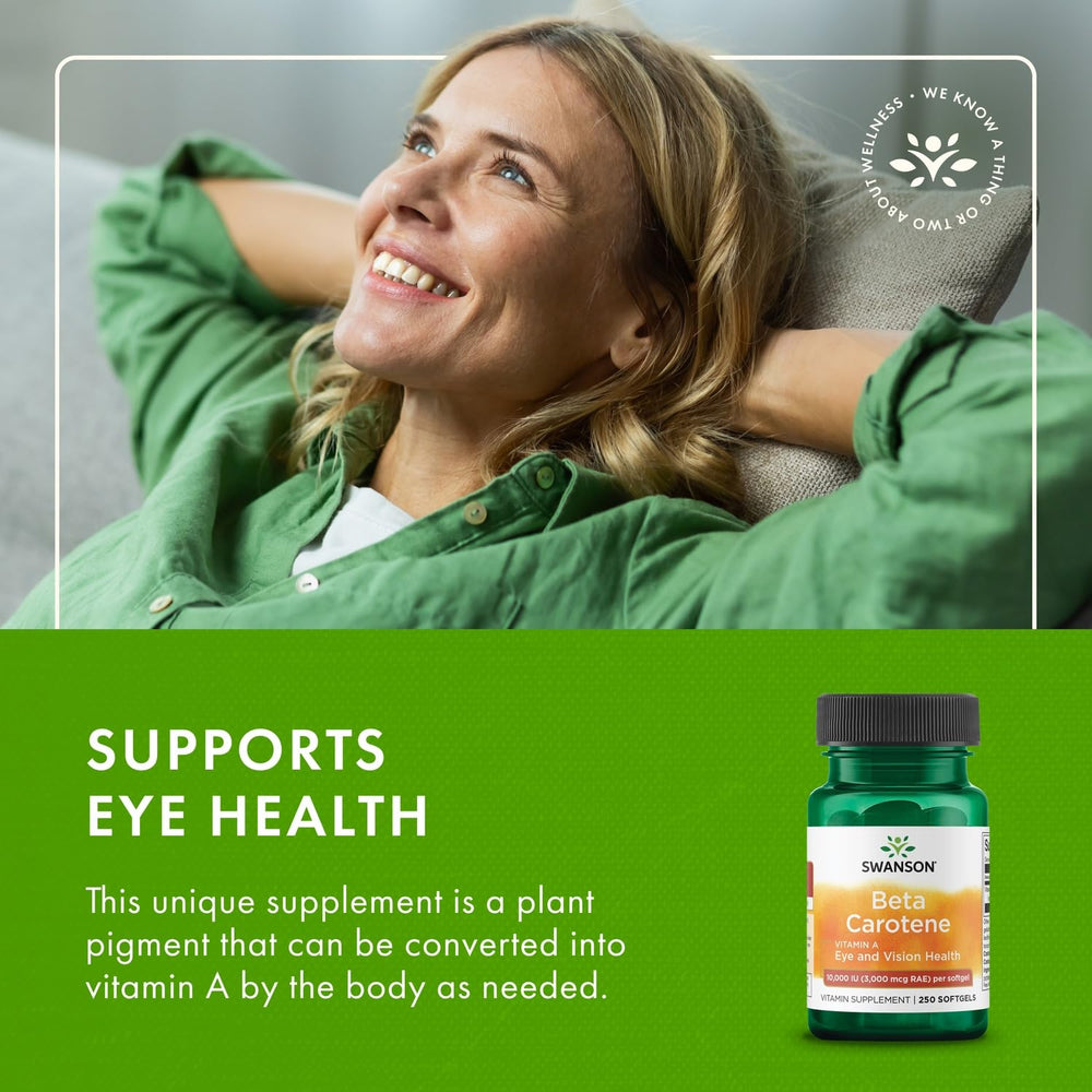 Ingredient panel for Swanson Beta-Carotene softgels