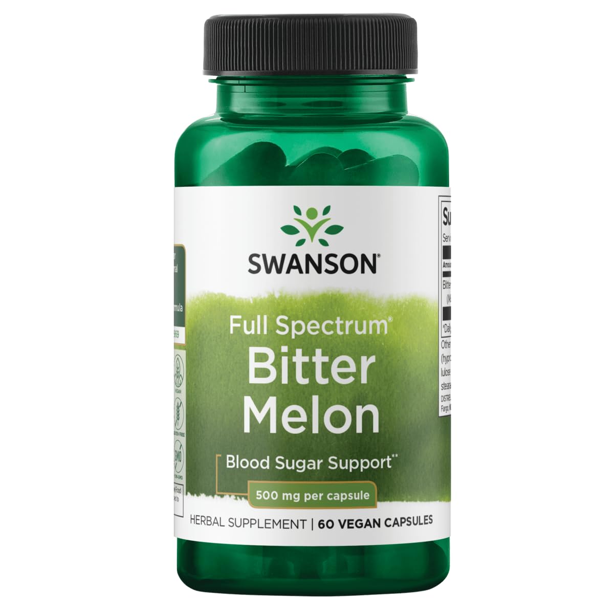 Swanson Full Spectrum Bitter Melon bottle with 60 capsules