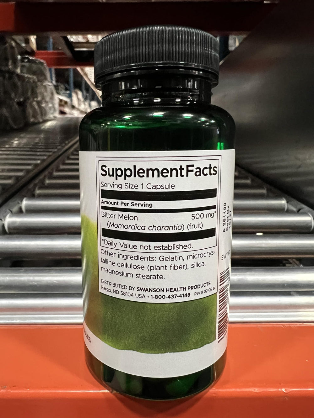Bottle label close-up - Full Spectrum Bitter Melon 500 mg