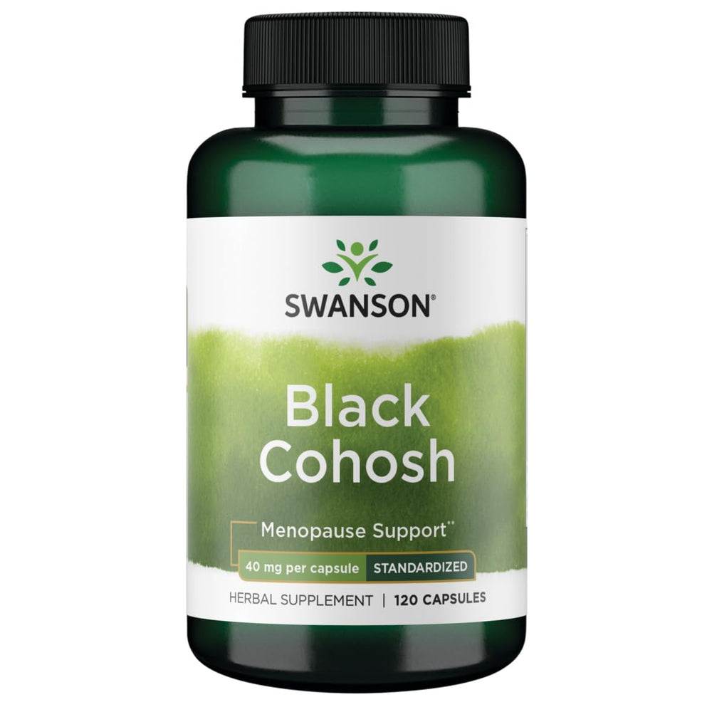 Swanson Black Cohosh standardized 20 mg bottle label - image 1