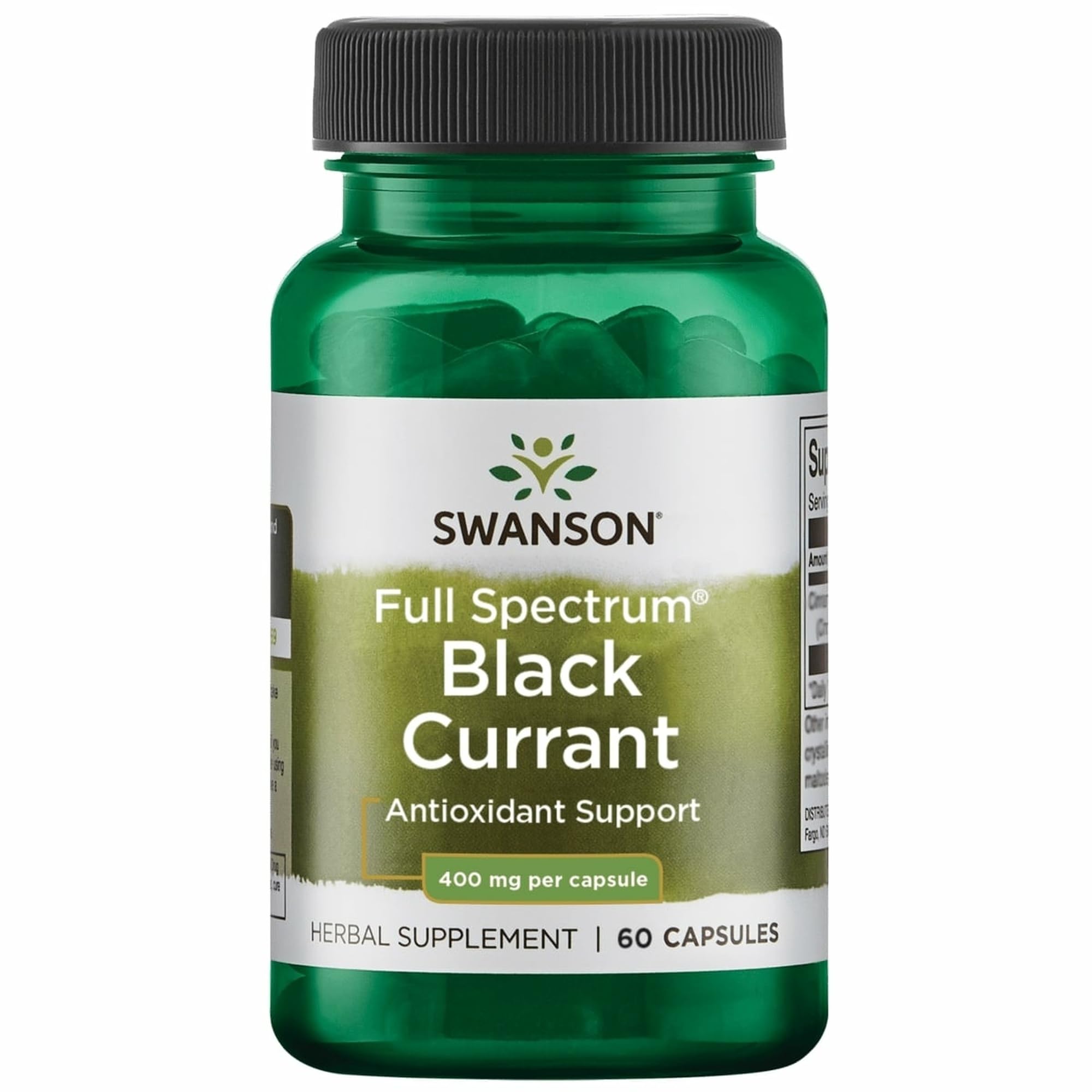 Swanson Black Currant 400 mg bottle front view