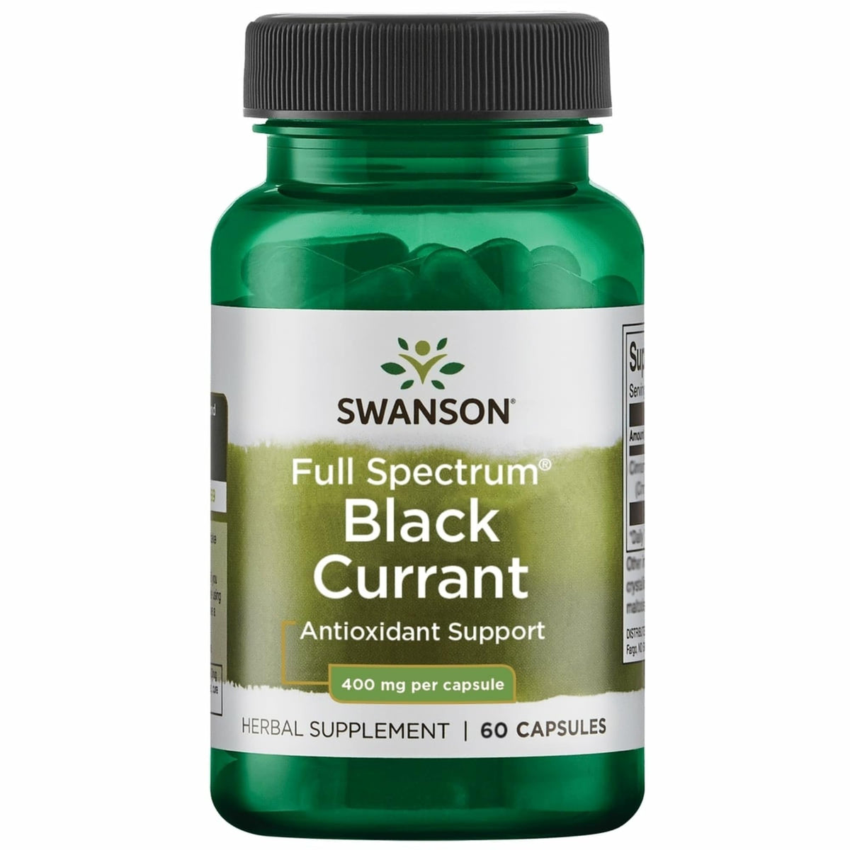 Swanson Black Currant 400 mg bottle front view