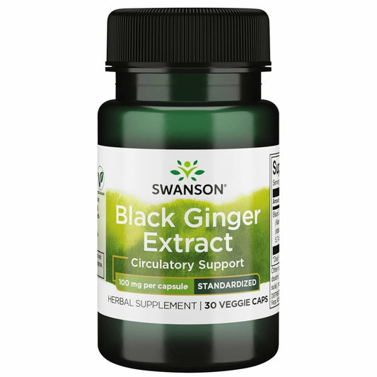 Swanson Black Ginger Extract bottle with label