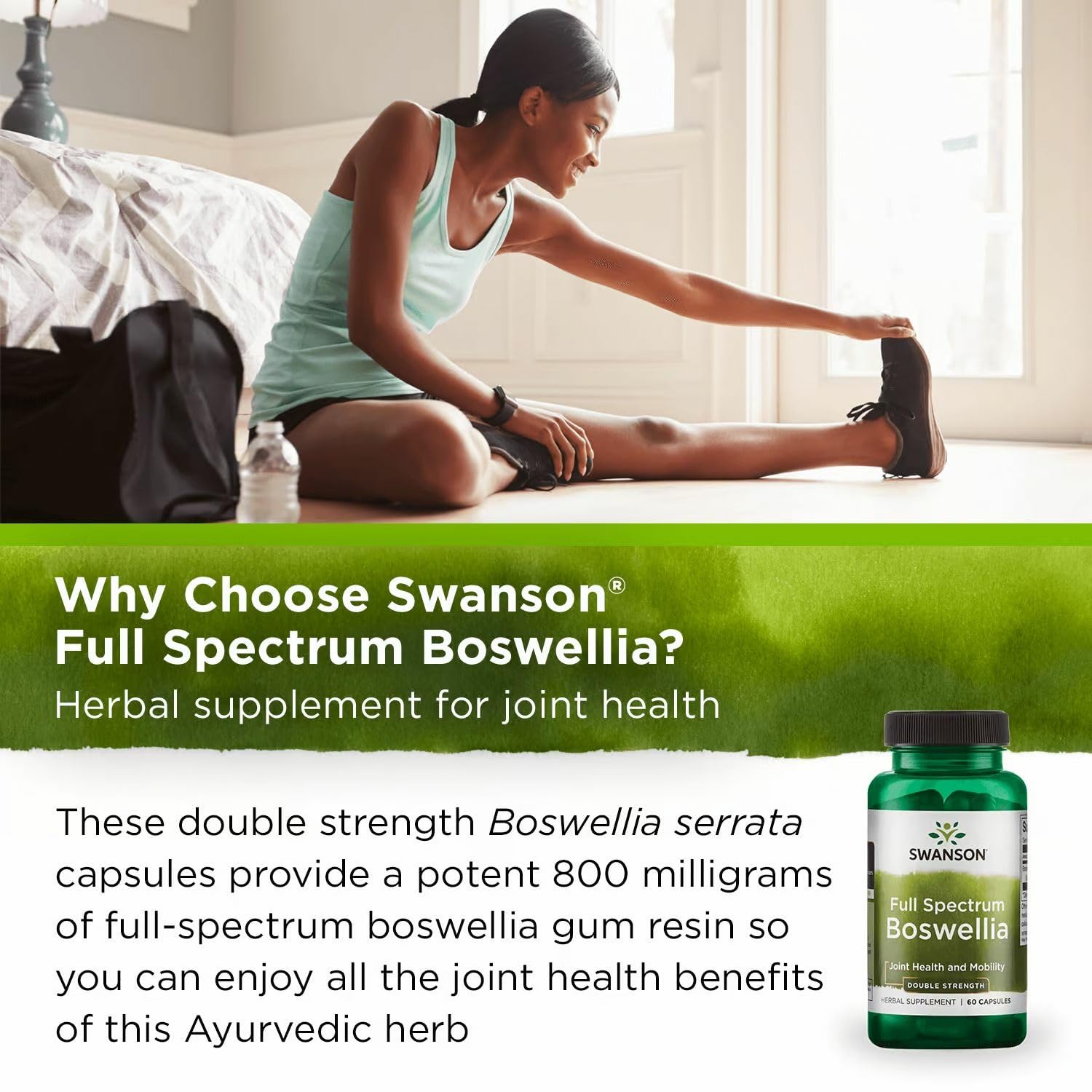 Label highlighting joint support and 800 mg per capsule