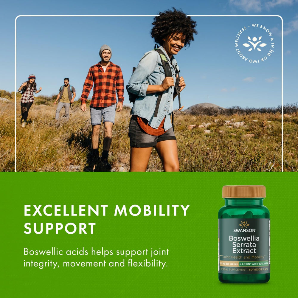 Swanson Boswellia Serrata Extract 125 mg 60 vegan capsules bottle back label