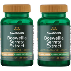 Swanson Boswellia Serrata extract bottle highlights 125 mg per capsule for daily support