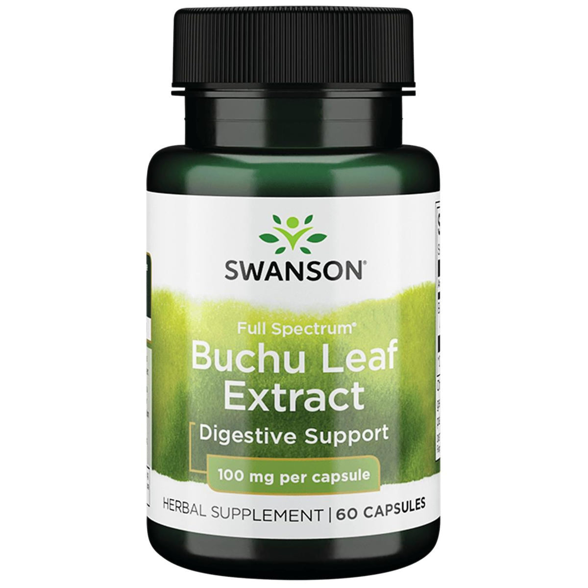 Bottle of Swanson Buchu Leaf 4:1 Extract 60 capsules
