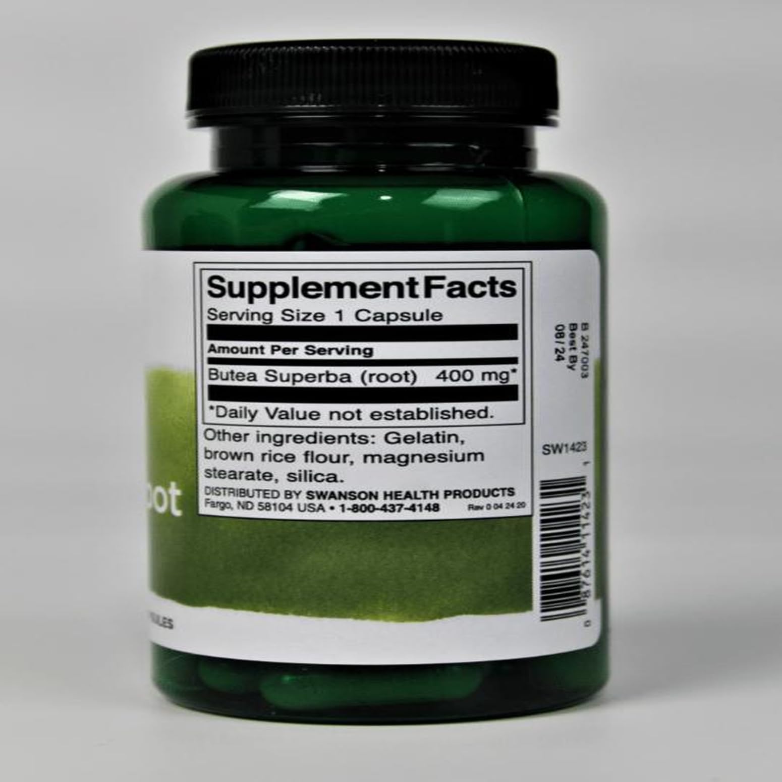 Product packaging showing 60 capsules per bottle with 2-pack option