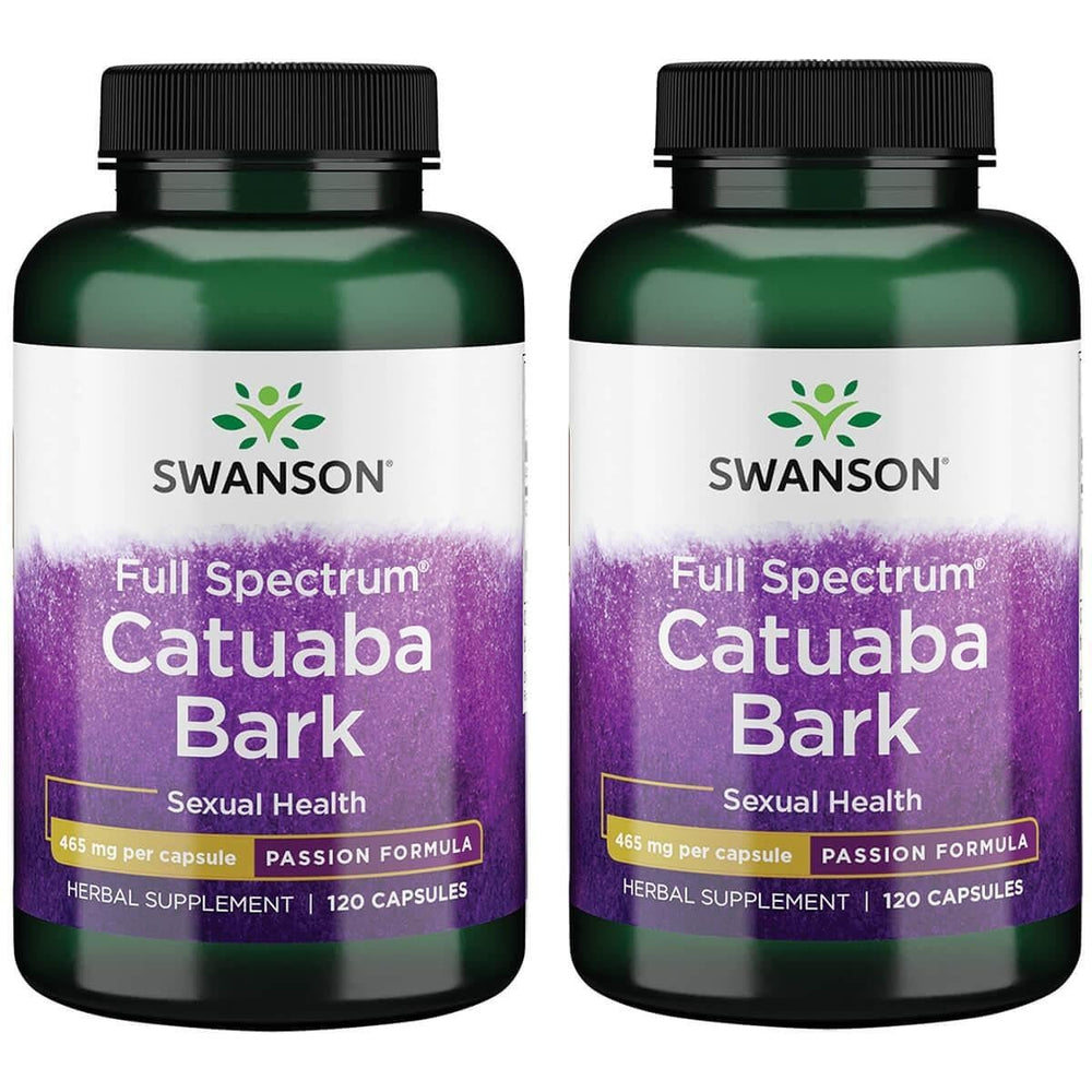 Swanson Catuaba Bark 465mg bottle – 120 capsules, 2-pack