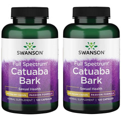 Swanson Catuaba Bark 465mg bottle – 120 capsules, 2-pack