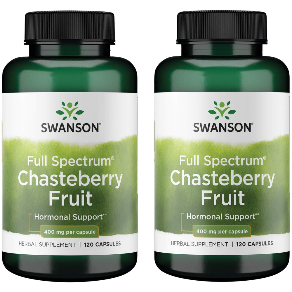 Swanson Chasteberry Fruit 400mg - 120 Capsules (2 Pack) – Women's Health & Menstrual Support
