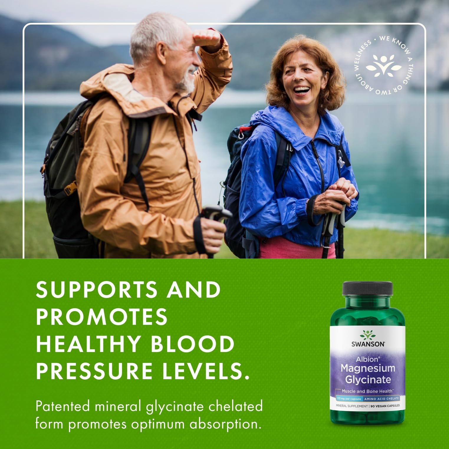 Bone health support concept with magnesium supplement