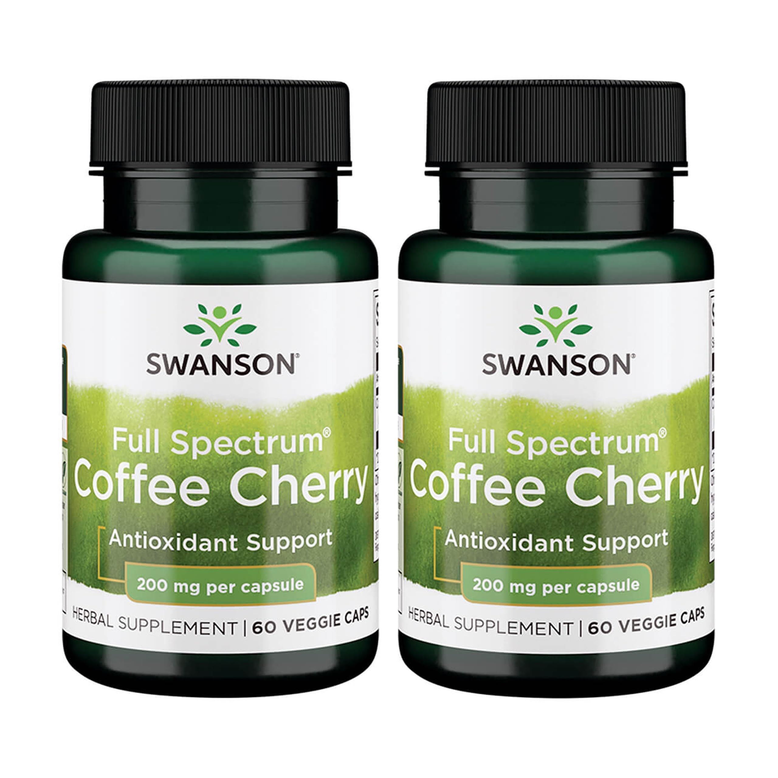 Bottle of Swanson Full-Spectrum Coffee Cherry 60 capsules