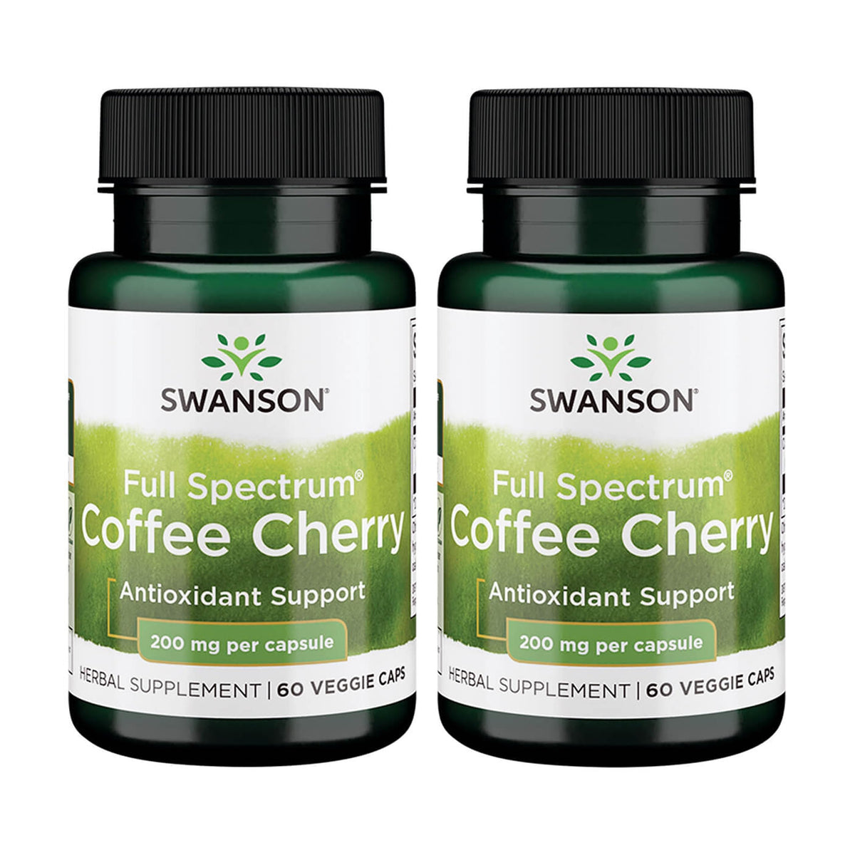 Bottle of Swanson Full-Spectrum Coffee Cherry 60 capsules