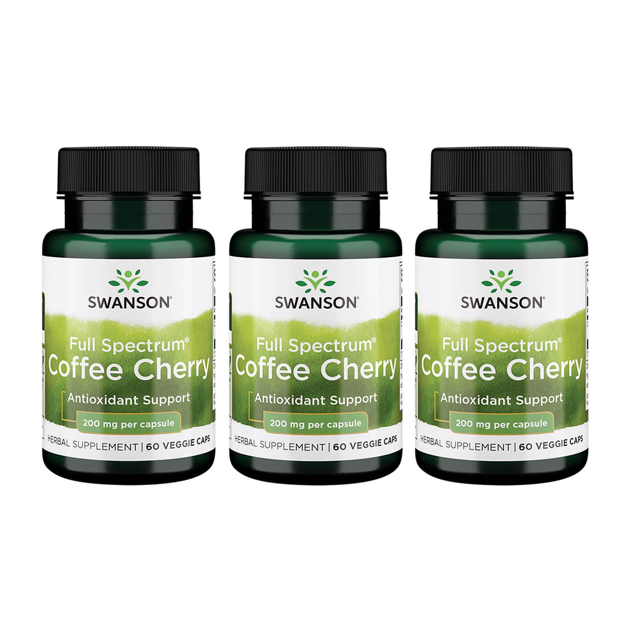 Swanson Full-Spectrum Coffee Cherry-Herbal supplement bottle label