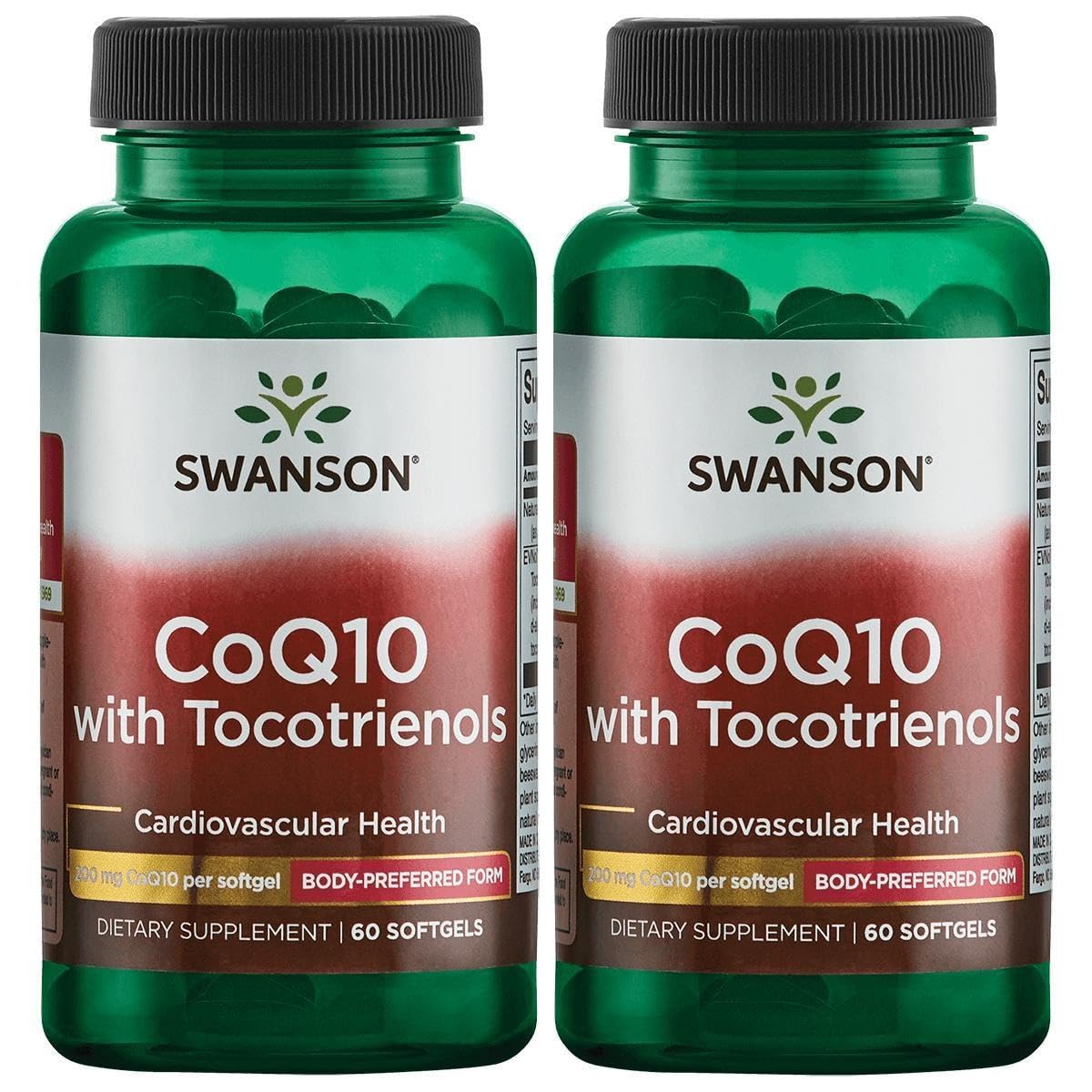 Swanson CoQ10 with Tocotrienols 200 mg Softgels - 2 Pack