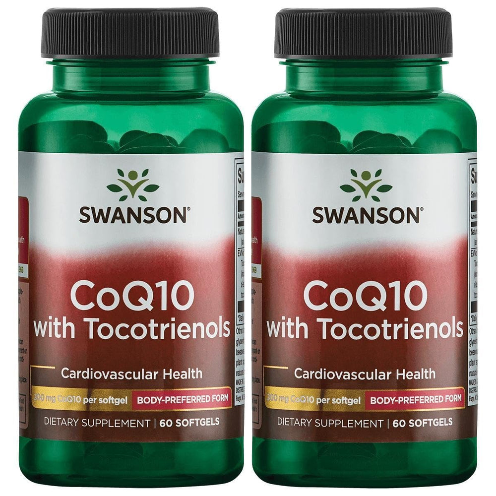 Swanson CoQ10 with Tocotrienols 200 mg Softgels - 2 Pack