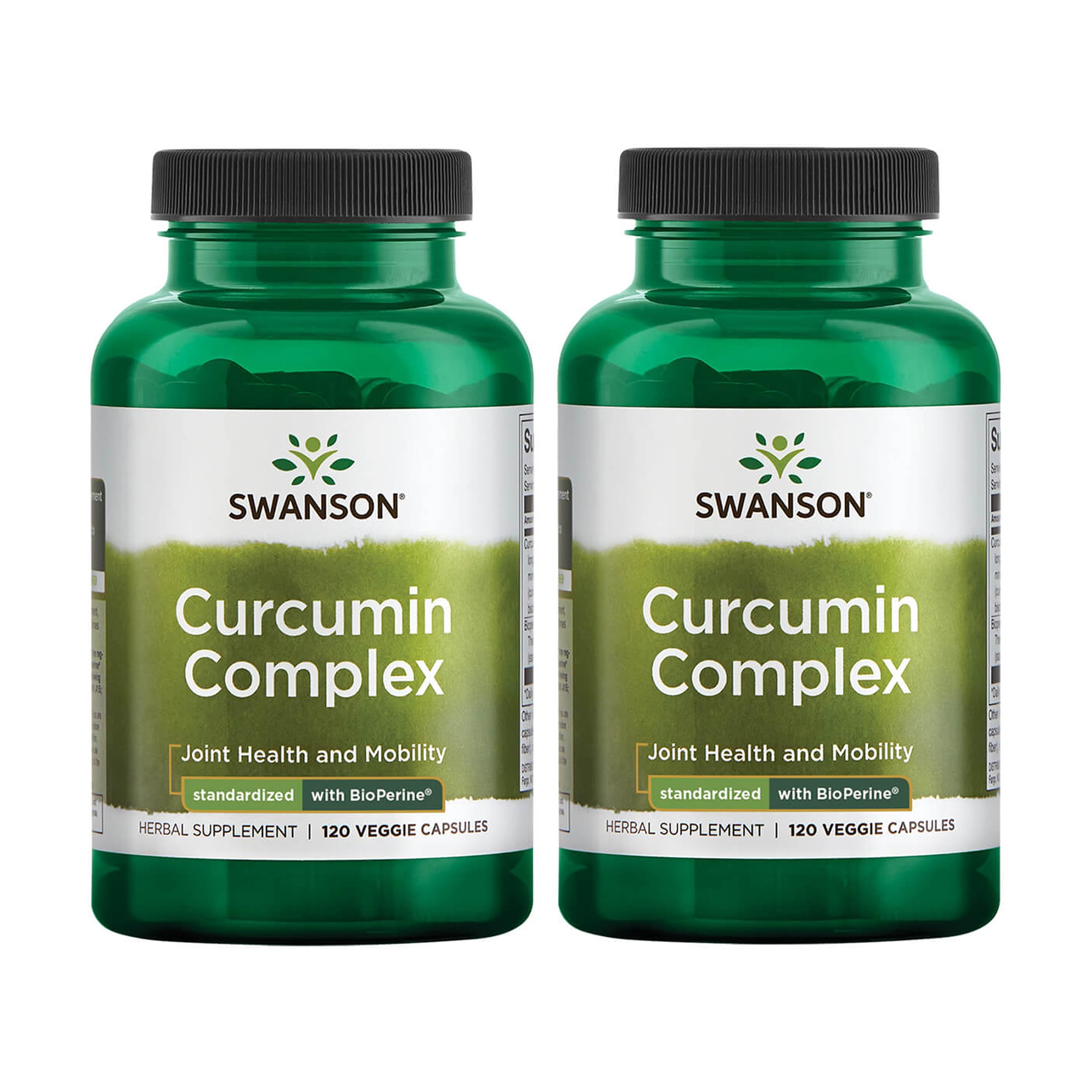Swanson Curcumin Complex bottle front showcasing premium turmeric formula for joint health support.