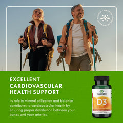 Illustration of bone health and teeth support from vitamin D-3