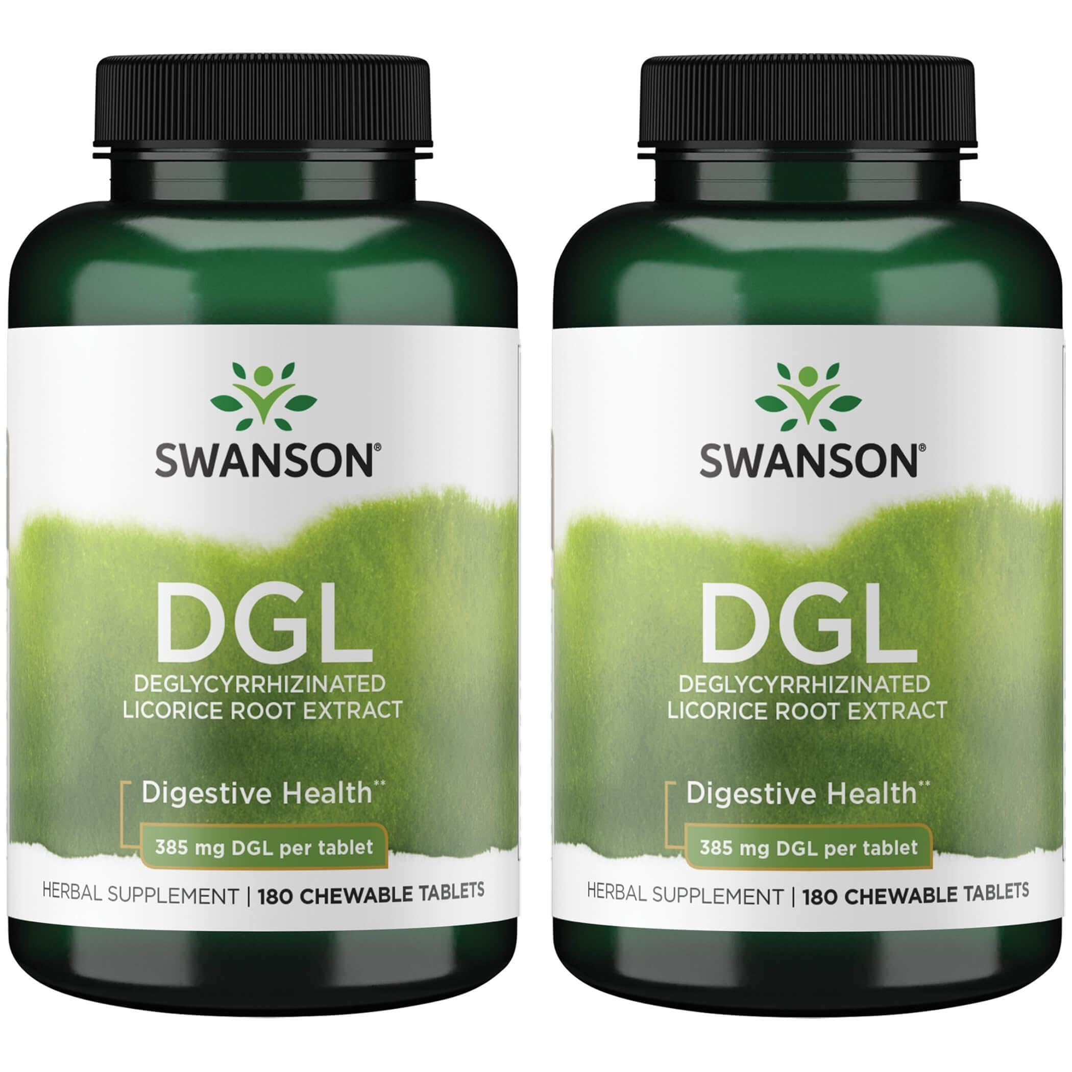 Swanson DGL Licorice chewables 385 mg, 180 count, 2-pack