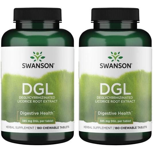 Swanson DGL Licorice chewables 385 mg, 180 count, 2-pack