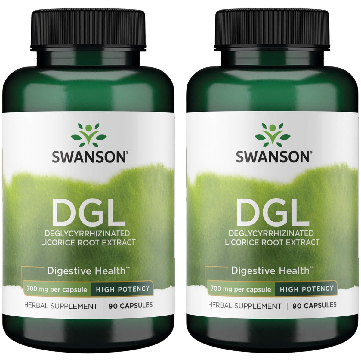 Swanson High Potency DGL Licorice – Digestive health support, 90 capsules, 750 mg, 2-pack