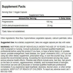 Side view of Swanson DHEA and Pregnenolone Complex bottle