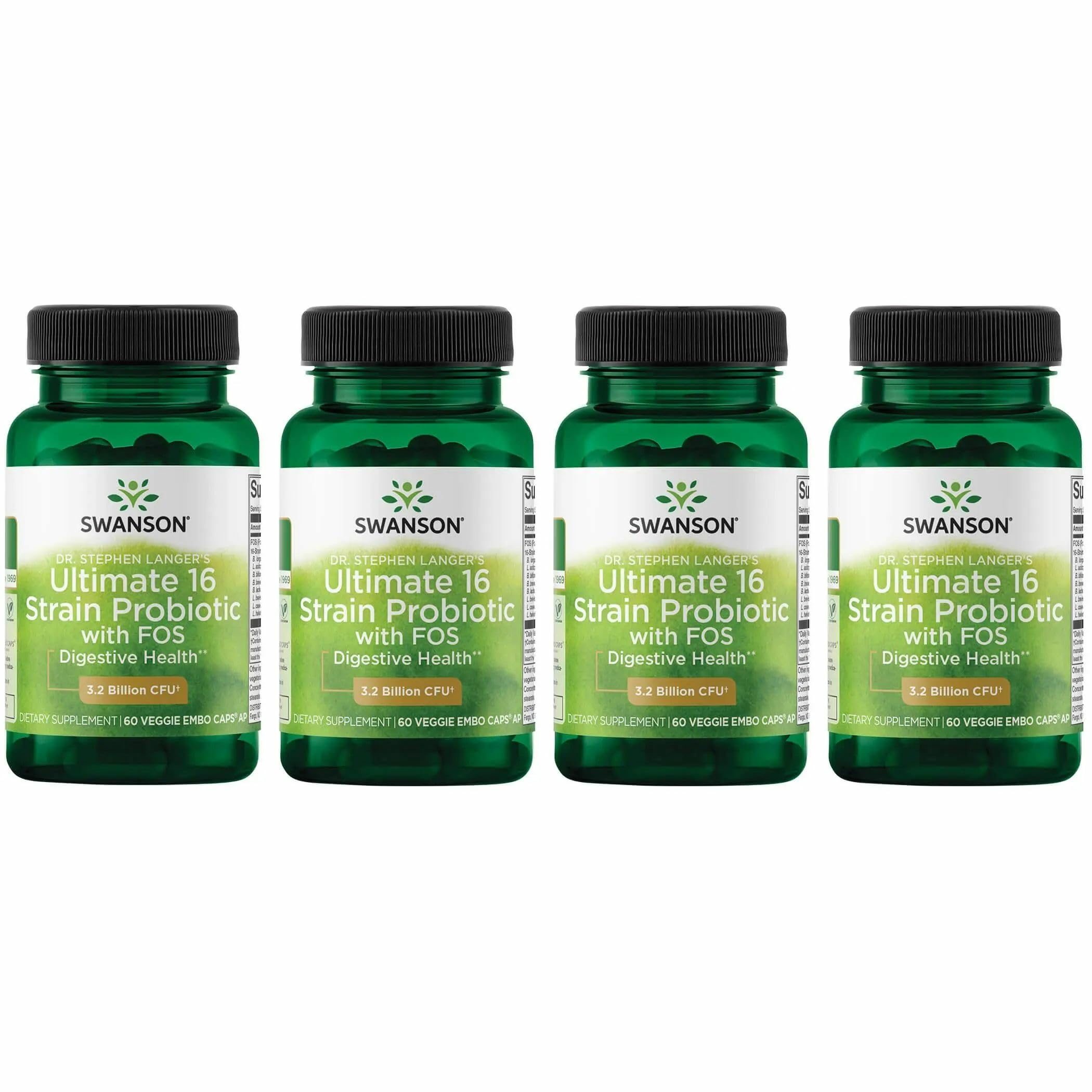 Swanson Dr. Stephen Langer probiotic 16-strain formula label