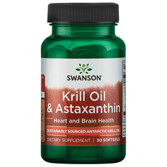 Swanson EFA Krill Oil & Astaxanthin 30 SGELS bottle label