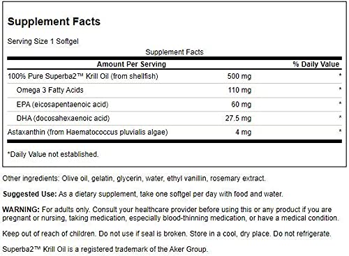 Swanson EFA Krill Oil & Astaxanthin 30 SGELS packaging front
