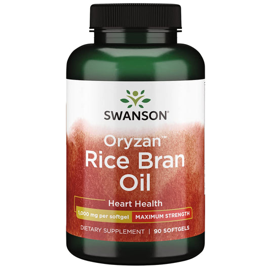 Swanson EFA Oryzan Rice Bran Oil 1000mg bottle with 90 softgels