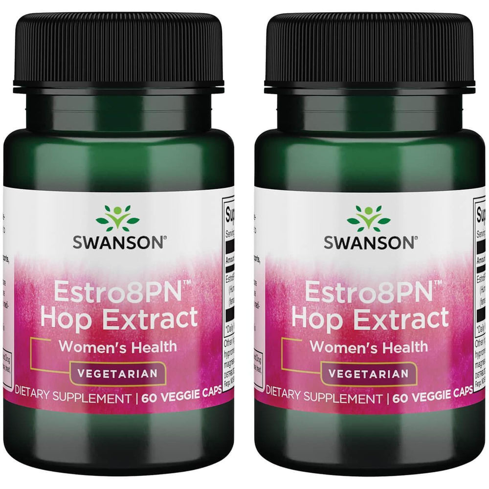 Swanson Estro8Pn Hop Extract 10 mg – 60 Veg Caps (2 Pack) bottle front view