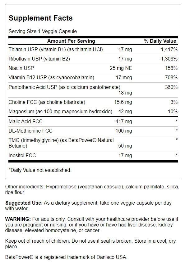 Close-up of Swanson Fibro Essentials 90 Veg Capsules bottle label