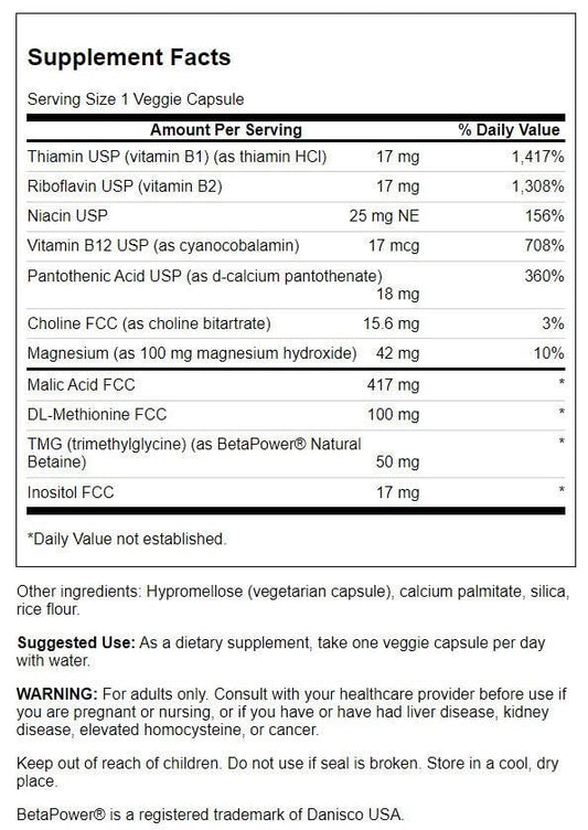 Close-up of Swanson Fibro Essentials 90 Veg Capsules bottle label