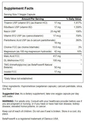 Close-up of Swanson Fibro Essentials 90 Veg Capsules bottle label