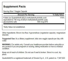 Swanson Folate 400 mcg 30 Veg Capsules bottle label close-up