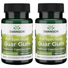 Swanson Full Spectrum Guar Gum 400 mg bottle – front view