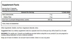 Swanson Full Spectrum Guar Gum 400 mg bottle – label detail