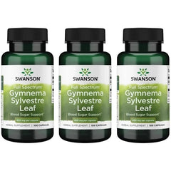 Swanson Full Spectrum Gymnema Sylvestre Leaf 3-pack bottle front