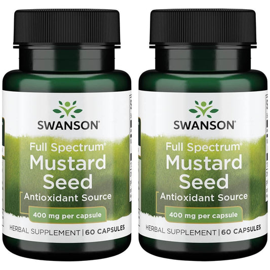 Swanson Full Spectrum Mustard Seed 400 mg – 60 capsules (2 pack)