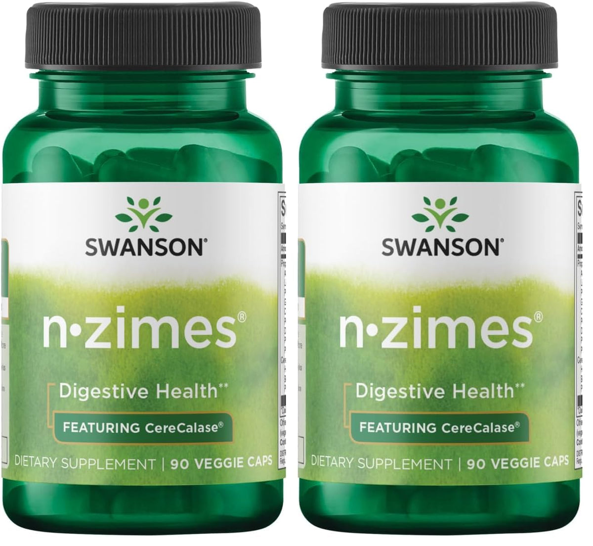 Swanson Full Spectrum N-Zymes 90 Veg Capsules Pack 2 - Front view