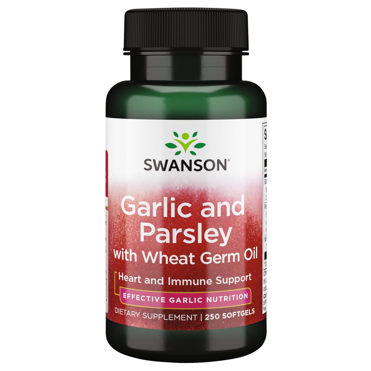 Swanson Garlic & Parsley 250 Softgels bottle front label