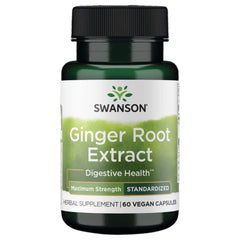 Swanson Ginger Root Extract 200 mg bottle – 60 vegetarian capsules